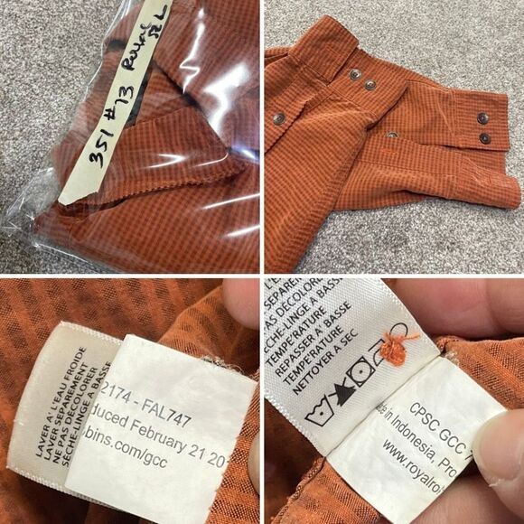 Royal Robbins mens long sleeve button up shirt sz Large orange relaxed fit shirt - Picture 12 of 12